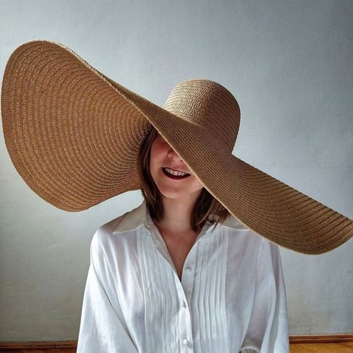 70cm oversized wide brim straw - oversized,