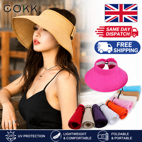 Straw hat women foldable - straw,