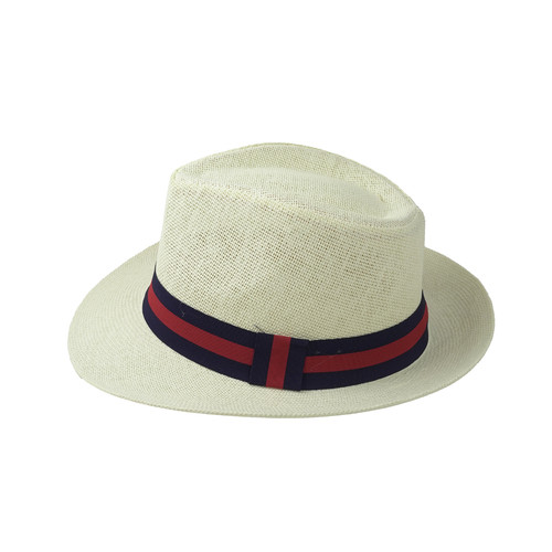 Unisex straw trilby panama - straw,