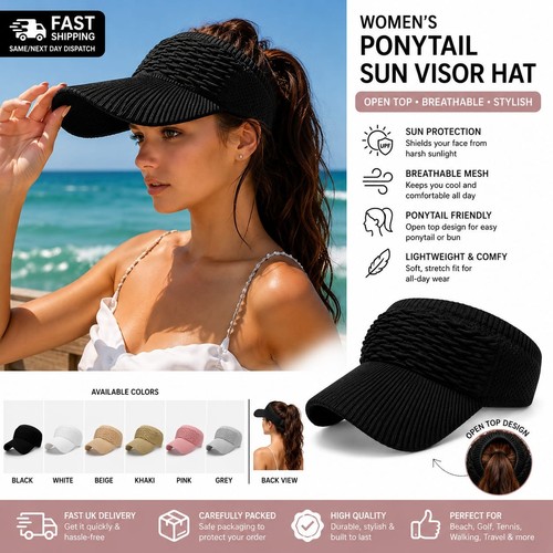 Women ponytail sun visor - women’s,