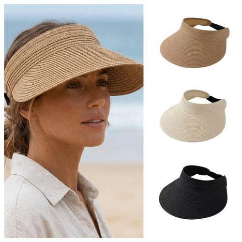 Straw sun cap adjustable - sun,