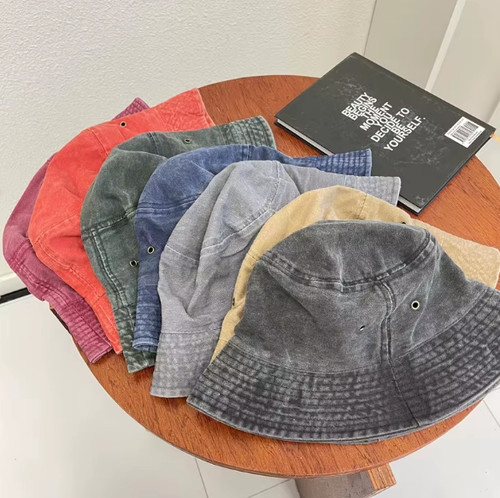 Stonewashed cotton bucket - stonewashed,