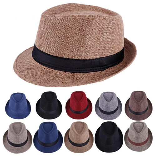 Mens fedora hat trilby summer - hat,