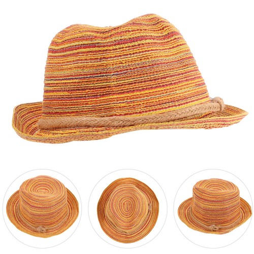 Foldable straw hat women - straw,