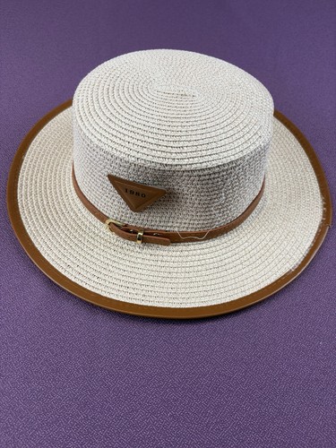 Cream straw style sun - sun, wide