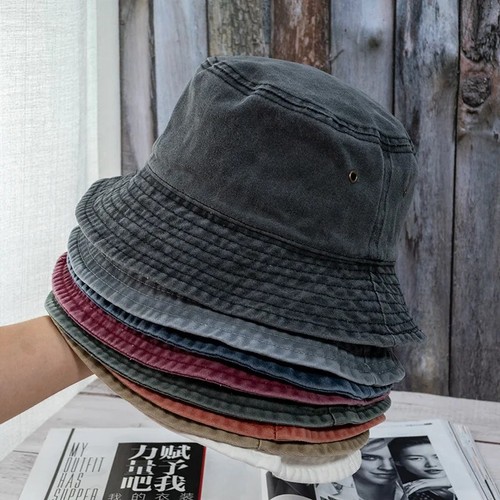Stonewashed cotton bucket - cotton,
