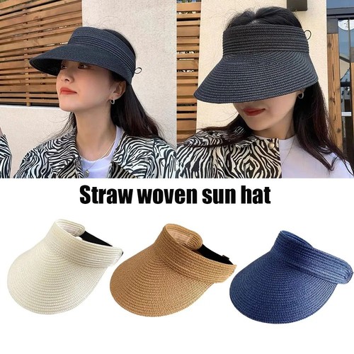 Straw sun cap adjustable - sun,